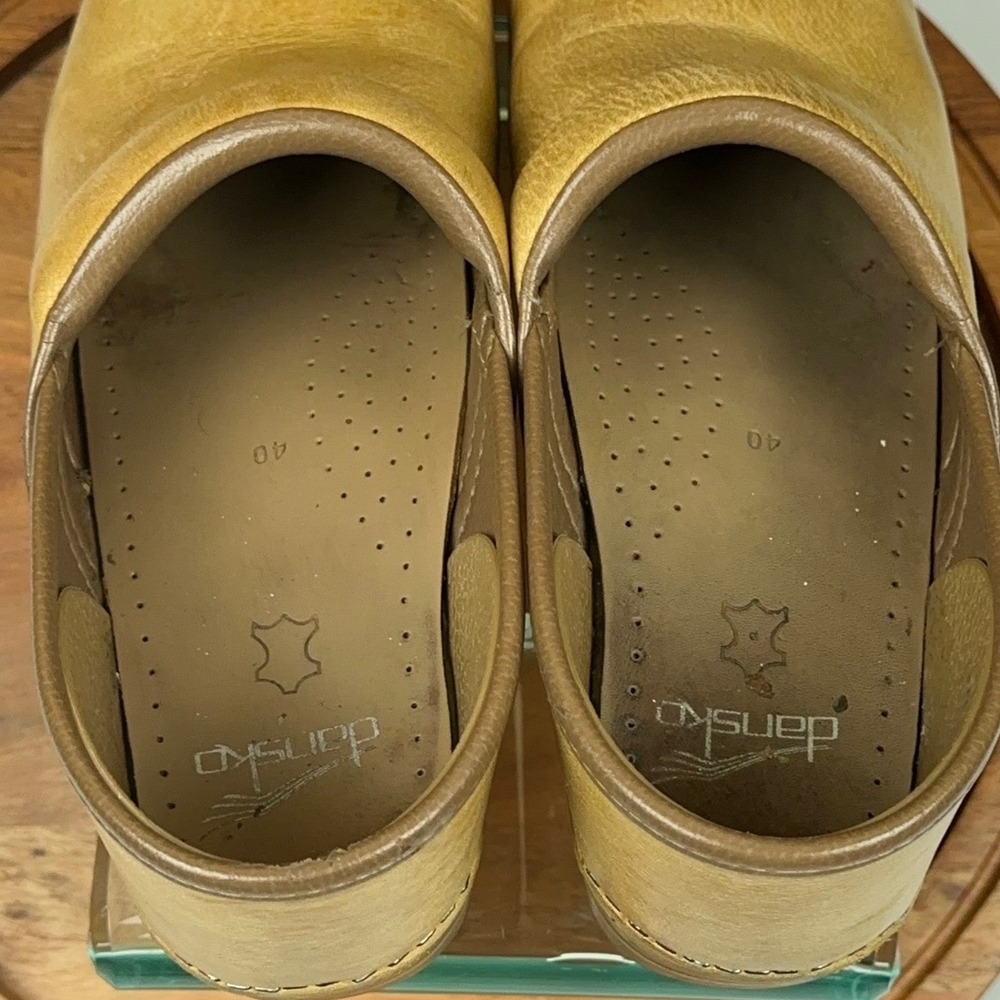 Dansko Professional Clogs Womens 40 Tan Leather Comfort Work Shoes - Picture 11 of 15